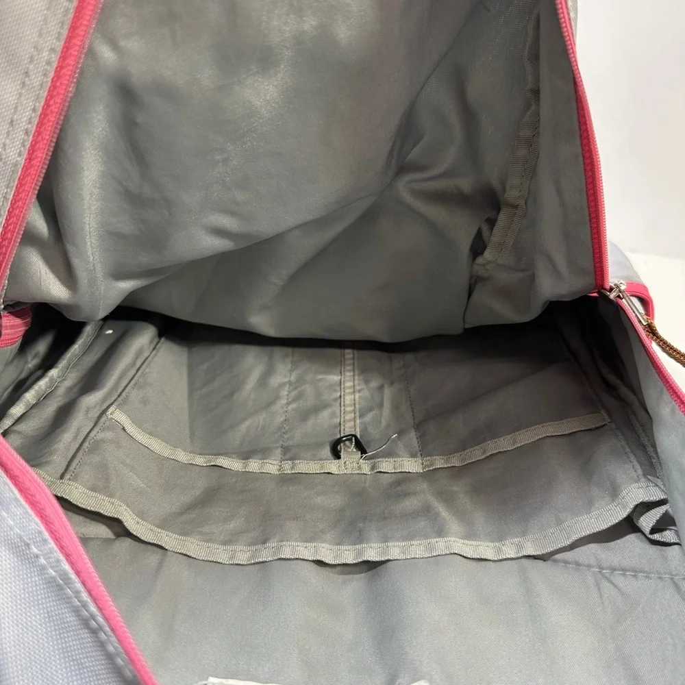 Hanna Andersson Embroidered Owl Flowers Full Size Backpack Gray Pink - Picture 8 of 12